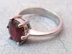 NiCe! 925 Sterlingsilber & natürlicher Magok Rubin (2,25 Karat wt.) Ringgröße 7,5 - Bild 1 von 5