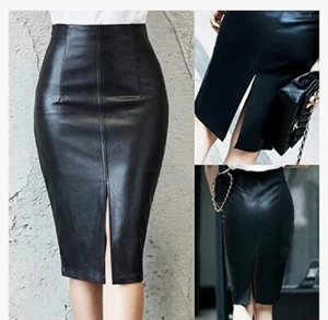RAMISU Women’s Faux Leather High Waist Pencil Skirt Size Med - Picture 1 of 8