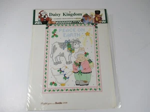 Vintage Daisy Kingdom Stamped Cross Stitch Peace On Earth Bucilla #63448 - Picture 1 of 5