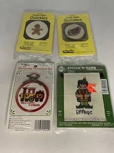 Lot 4 RayMar New Berlin Nmi Vintage Kits Cross Stitch Quickies Christmas - Picture 1 of 7