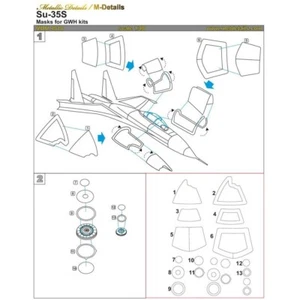 Sukhoi Su-35S Painting Masks 1:48 (for Great Wall Hobby) For Models Aircraft Kit - Picture 1 of 1