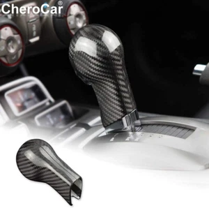 Protector de cubierta de perilla de cambio de marchas de fibra de carbono negro para Chevrolet Camaro 2010-15 - Imagen 1 de 11