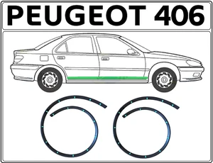 A PAIR OF PEUGEOT 406 1995-2004 DOOR SILL WEATHERSTRIP SEAL, 9023LJ ,9023LK - Bild 1 von 9