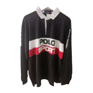 Vintage Rare Polo Sport Ralph Lauren Sz. XXL-L/S Rugby Sri Lanka Spellout-NWT - Picture 1 of 9