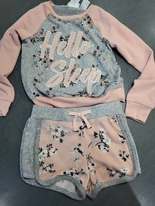 New - BCBGirls 2 Piece Hello Sleep Lounge Set With Shorts, Size XS (5/6) Grey - Picture 1 of 2