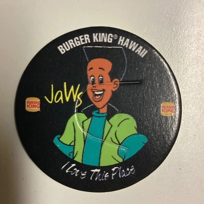 Vintage Burger King Hawaii Jaws Character POG Milk Cap 1993 NEW - Image 1 of 2