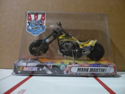 2004 Hot Wheels Racing Justice League Batman Pfizer Mark Martin Motorcycle - Image 1 of 4