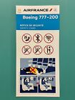 2016 Air France Safety Card ?777-200