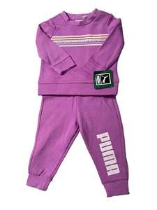 PUMA Girls Purple Toddler Two Piece 12months Set /Sweatshirt & Sweatpants. - Picture 1 of 7