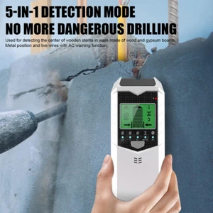 5in1 Digital Stud Finder Wood Metal Pipe Wire Wall Scanner Sensor LCD Detector - Picture 1 of 12