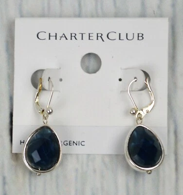 Pendientes colgantes lágrima Charter Club para mujer joyería de moda cristales con cuentas  Foto 1 de 4