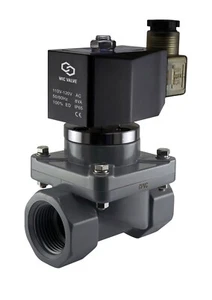 3/4" Inch Anti Corrosion Chemical Resistant Water Solenoid CPVC Valve NC 110V AC - Picture 1 of 3