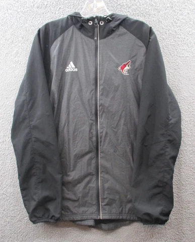 Adidas Arizona Coyotes NHL Full Zip Gray Jacket Windbreaker Mens Size Medium Cover