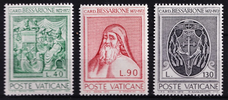 VATICAN CITY . 1972 Johannes Bessarione (528-30) . Mint Never Hinged - Image 1 of 1