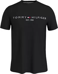 Tommy Hilfiger Logo Herren Shirt T-Shirt Rundhals schwarz Größe M - XXXL - Bild 1 von 3