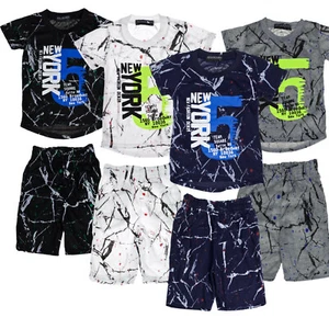 Räumungsverkauf Kinder Freizeit Set T-Shirt+Hose Jungen 2 Teilig Shirt+Short - Bild 1 von 5