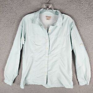 ExOfficio Shirt Women's Size Large Button Up Vented Fishing Hiking