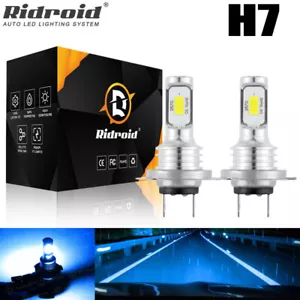2x Kit de faros LED H7 8000K bombillas de haz alto bajo 8000LM azul hielo súper brillante - Imagen 1 de 19