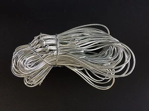 Cajas de regalo y joyería 50 unidades plateadas 10" metálicas elásticas lazos elásticos con cordón elástico  - Imagen 1 de 6