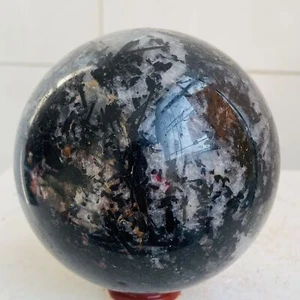 Natural Black Tourmaline crystal Sphere quartz crystal energy 1980g - Picture 1 of 11