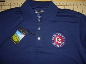 MENS SMALL BLUE PEBBLE BEACH NATIONALS ADORNED POLO SHIRT - NWT - Picture 1 of 3
