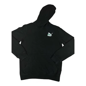 Puma Boys Black Soccer Graphic Hoodie Sweatshirt L 13/14Y Casual Sweater - Picture 1 of 7