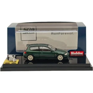 1:64 Hobby Japan EG6 Sir-S With Engine Lausanne Green Diecast Models HJ641017SG - Picture 1 of 6