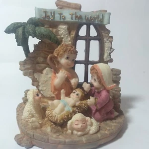 Vintage CHRISTMAS Nativity One Piece Joy To The World - Picture 1 of 14