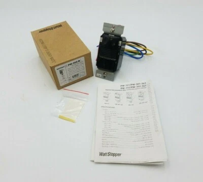 Interruptor de pared 10 piezas WattStopper PW-302-B PIR sensor de ocupación 120/277V 2 relés negro Foto 1 de 4