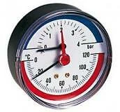 Combined Temperature Pressure Gauge - Back (Axial) Connection - Image 1 of 1