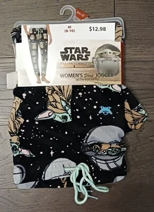 Damengröße Medium (8-10) Schlaf Jogginghose Star Wars Yoda Taschen neu mit Etikett - Bild 1 von 4