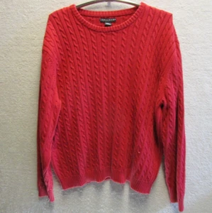 Consensus Mens Pullover Sweater Size XL Red Cable Knit - Picture 1 of 3