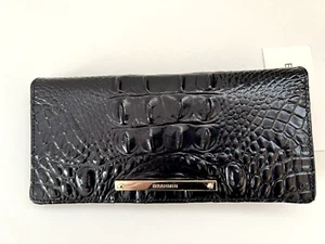 Brahmin Wallet ADY Nightfall Ombre Melbourne Croc Embossed Leather  NWT - Picture 1 of 12