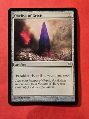 2008 Magic The Gathering Shards of Alara #214 Obelisk of Grixis, C, NF, cd1 - Image 1 of 3