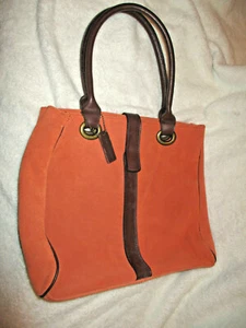 Bath & Body Works~Cartera~Color Naranja Quemado~100% Cuero Genuino~Usado - Imagen 1 de 11