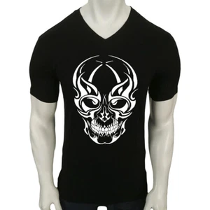 NWT DEATH SKULL DARK HORROR SCARY GOTHIC MEN'S SHORT SLEEVE T-SHIRT S M L XL - Picture 1 of 3
