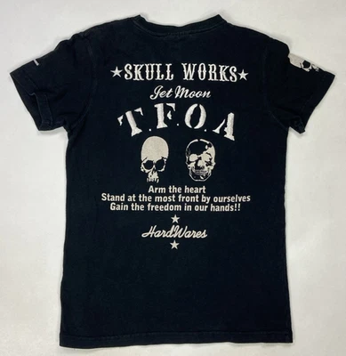 Camiseta Jet Moon H Takahashi Skull Works TFOA Gráfica Hombres Delgada Mediana Negra Foto 1 de 4