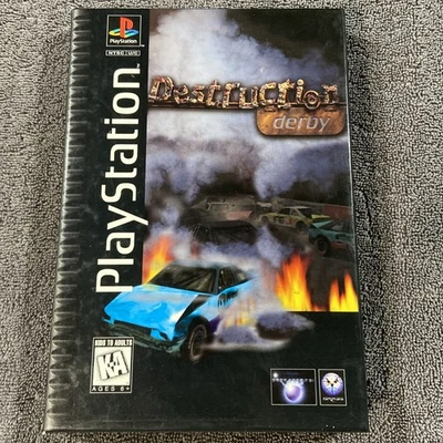 1995 DESTRUCTION DERBY Long Box (Sony PlayStation PS1) CIB Tested / Complete - Image 1 of 4