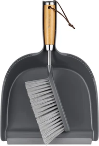 Dustpan and Brush Set, Stainless Steel Handle, Hand Mini Broom for Home Cleaning - Picture 1 of 12
