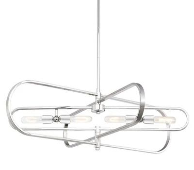 Designers Fountain 93138 Nickel Kenzo 4-Light 38"W Pendant - Image 1 of 2