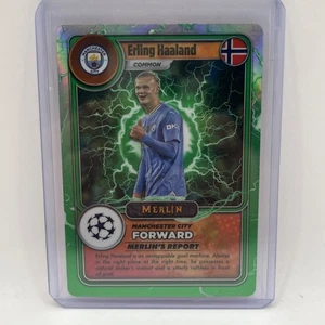 Topps Merlin Erling HAALAND Merlin’s Gamers Green Lightning SP #MG-40 Sku354 - Imagen 1 de 2