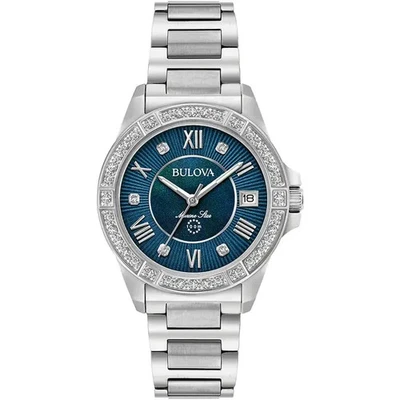 Bulova 96R215 Marine Star Midnight Blue Mother Pearl Diamond Dial Ladies Watch - Image 1 of 3