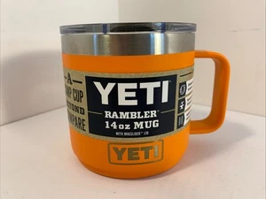YETI Rambler 14 oz aislado al vacío acero inoxidable cangrejo rey naranja - Imagen 1 de 5