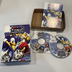 Sega Sonic Heroes Big Box PC CD-ROM Game Complete in box CIB - Tested- Rare! - Picture 1 of 9