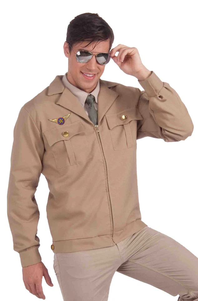 Brand New Vintage World War II Fighter Jet Pilot Jacket Adult Costume (XL) - Image 1 of 1
