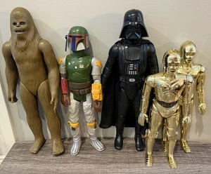 Figuras de colección años 70 Kenner Star Wars 12" Chewbacca Death Vader C-3PO Boba Fett - Imagen 1 de 15