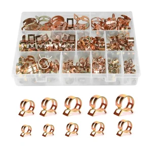 100 Abrazaderas de Resorte Para Manguera Línea Combustible Silicona Presión Aire - Bild 1 von 7