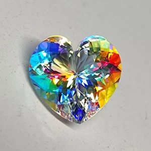 101.45 Ct Natural Mystic Topaz Rainbow Color Heart Cut Certified Loose Gemstone - Picture 1 of 4