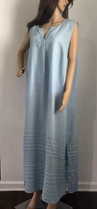 Pure jill ~ GORGEOUS FULL LENGTH LINEN DRESS 1X / 2X ~Pretty and Feminine GREAT! - Picture 1 of 8