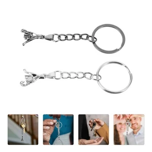 1 Paio Coppia Portachiavi Lega di Zinco Portachiavi Zaino Portachiavi Borsa Appeso Charm - Foto 1 di 12